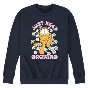 Men's - Garfield - Just Keep Growing Graphic Fleece Sweatshirt - 1 of 4
