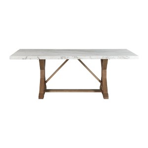 Picket House Furnishings Liam Standard Height Rectangular Dining Table White Marble: Scandinavian Style, Rubberwood Frame, Seats 4 - 1 of 4