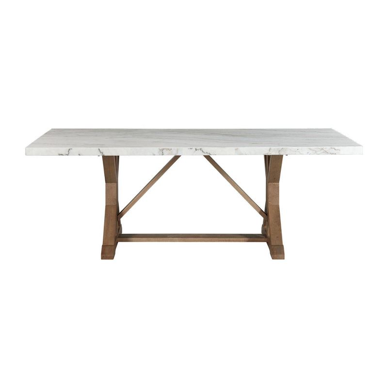 Liam Standard Height Rectangular Dining Table White Marble - Picket House Furnishings, 1 of 12