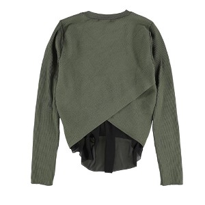 bar III Womens Chiffon Trimmed Knit Sweater - 1 of 2
