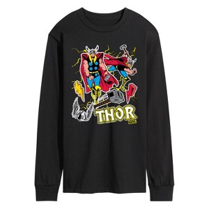 Men's - Marvel - Thor Stickers Style Long Sleeve Graphic T-Shirt - 1 of 4