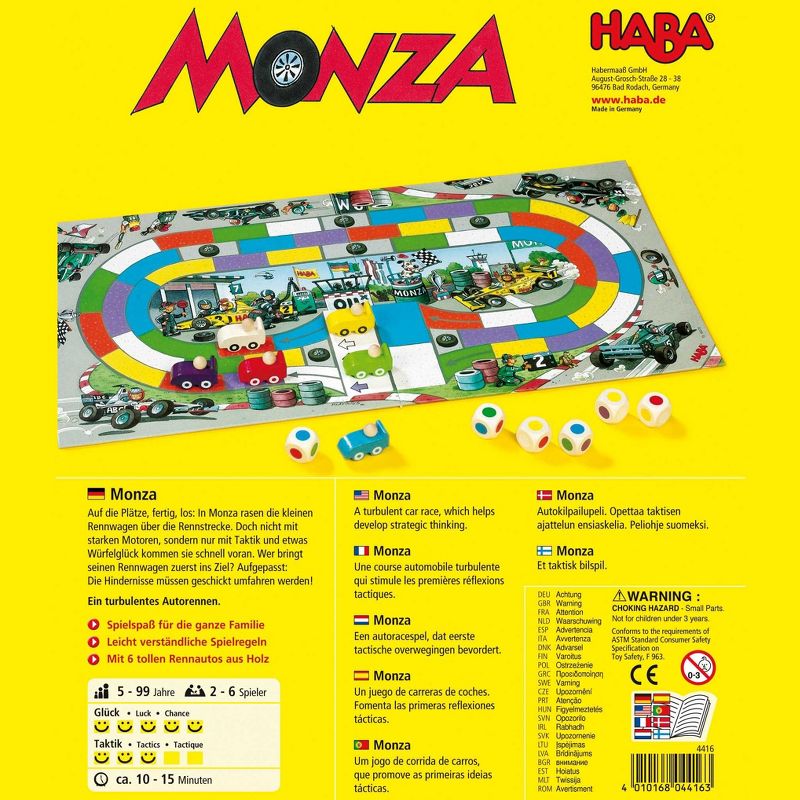HABA Monza - A Car Racing Beginner's Board Game, 4 of 6