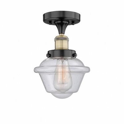Oxford - 1 Light Semi-Flush Mount In Industrial Style-8.25 Inches Tall and 6.5 Inches Wide