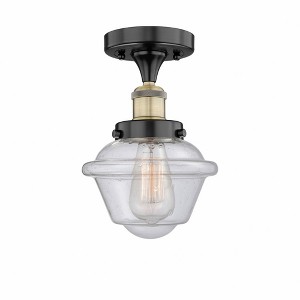 Oxford - 1 Light Semi-Flush Mount In Industrial Style-8.25 Inches Tall and 6.5 Inches Wide - 1 of 1