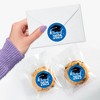 Big Dot of Happiness Class of 2025 Blue Grad Party Envelope Seal Stickers, Round Circle Stickers to Seal Cards, Graduation Envelope Seals - 120 Count - 4 of 4