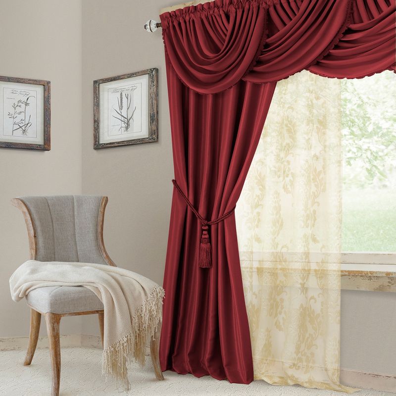 Amelia Decorative Tassel Window Curtain Tieback - 24" - Elrene Home Fashions, 3 of 4