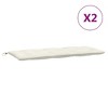 vidaXL Garden Bench Cushions 2 pcs Melange Cream 47.2"x19.7"x2.8" Fabric - 4 of 4
