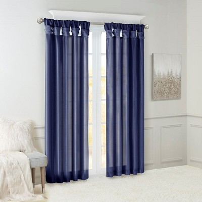 PAGED Faux Silk Blackout Curtains for Bedroom,Window Curtain Panel with Twisted Tab Top,Lined,Curtains for Living Room,Machine Washable