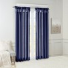 PAGED Faux Silk Blackout Curtains for Bedroom,Window Curtain Panel with Twisted Tab Top,Lined,Curtains for Living Room,Machine Washable - 2 of 4