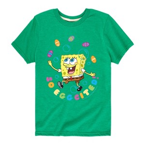 Boys' - SpongeBob Squarepants - So Eggcited Short Sleeve Graphic T-Shirt - 1 of 4