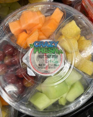 Crazy Fresh Cut Fruit Tray With Dip 2.5lb Target