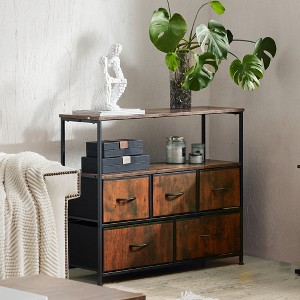 RISOKEYS Dresser for Bedroom with Fabric Drawers,TV Stand,Storage Cabinet,with Metal Frame and Wooden Top for Clothing, Closet,Guest Room, - 1 of 4