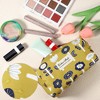 Unique Bargains Women's Printed Makeup Bag Yellow 1 Pc - 3 of 4