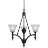 Cal Lighting 3 Lights Rockwood Iron Chandelier - Dark Bronze - 4 of 4