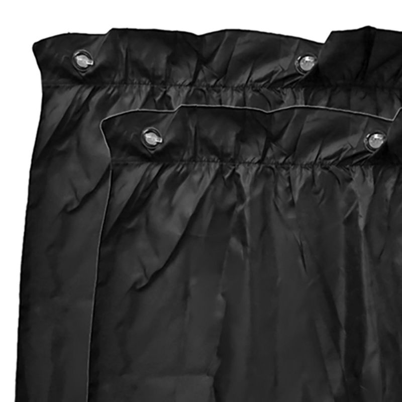 Unique Bargains Window Adjustable Curtain U-V Protection Polyester Automotive Sunshades Black Silver 4 Pcs, 3 of 7