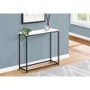 Monarch Specialties Accent Table Console Entryway Narrow Sofa Living Room Bedroom White Laminate Black Metal Contemporary Modern - 2 of 4