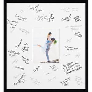 Svelte Signature Mat Picture Frame – Guest Book Alternative for Weddings, Graduations, or Retirement – Autograph Photo Mat for Signature Board - 1 of 4