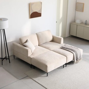 Nebula Vortex 71" Wide Upholstery Loveseat Sofa With 2Pcs Stool - 1 of 4