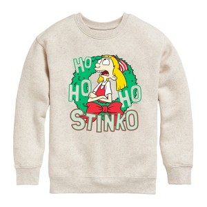 Boys' - Hey Arnold! - Ho Ho Ho Stinko Graphic Long Sleeve Fleece Sweatshirt - 1 of 4