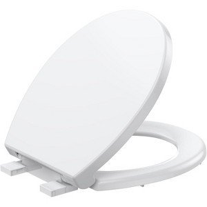 WhizmaxToilet Seat, Slow Soft Close Magnets Down Lock Quick Release, Quick Top Mount Toilet Seat White - 1 of 4