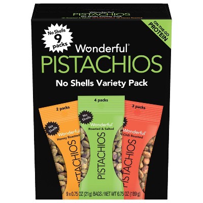 Wonderful Pistachios No Shell Variety Pack - 6.75oz