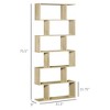 TOAOTBNBO 6 Tier S-Shaped Bookshelf, Geometric Bookcase Storage Organizer with Screw Sets Tall Decorative Shelf for Apartment, Gold Yelow - 3 of 4