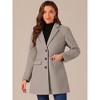 INSPIRE CHIC Women's Notched Lapel Single Breasted Outwear Fall coat - 3 of 4