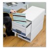 Bankers Box STOR/DRAWER STEEL PLUS Extra Space-Savings Storage Drawers, Legal Files, 17" x 25.5" x 11.5", White/Blue, 6/Carton - 3 of 4