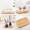 Attop 11.42'' Natural Rectangular Bamboo Tray, Bathroom Countertop Organizer Tray for Candle Perfume Soap Dispenser Jewelry Keys - 2 of 4