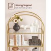 LEDREM  5-Tier Bookshelf, 32.7 x 72.2inch, Display Storage Shelf, Tempered Glass Shelving Unit with Metal Frame, for Bedroom, Living Room, Gold - 4 of 4