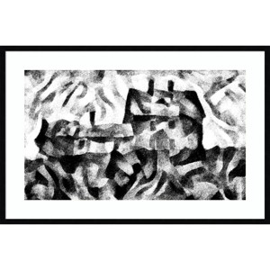 41" x 27" On a hill by Alex Caminker Wood Framed Wall Art Print - Amanti Art - 1 of 4