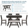 6-Piece Counter Height Dining Set with Storage Shelf, 4 Chairs and Bench, Solid Wood Farmhouse Kitchen Table Set - 3 of 4