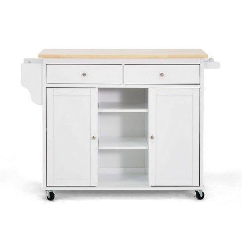 Modern Wood Kitchen Cart, White - Yahoo Shopping