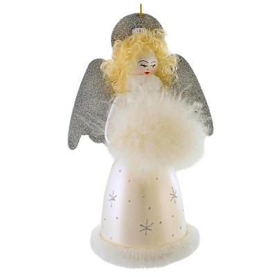 Italian Ornaments 6.5 Inch Lilibeth Snowflake Angel Italian Handmade Tree Ornaments