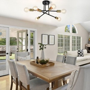 Rennnsan Veloura 18"W 6-Light Sputnik Industrial Dimmable Semi Flush Mount - 1 of 4