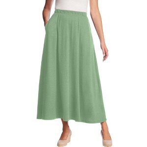 Woman Within Plus Size Petite 7-Day Maxi Skirt - 1 of 3