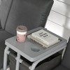 Resenkos 2-Seater Swing With Canopy & Table, Patio Garden Swing, Poolside Backyard Relaxation, Gray - 4 of 4