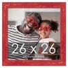 PosterPalooza | Square Shabby Chic Red Picture Frame - UV Acrylic, Foam Board Backing, Hanging Hardware - 2 of 4
