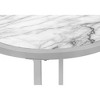 Sapphtopaz 18.2" Modern Round End Table with Metal Base Side Coffee Table with Textured Design Small Accent Night Stand for Living Room,Bedroom - 4 of 4
