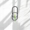 Cheung's Sephra Metal Loop Glass Wall Planter - Black - 2 of 4