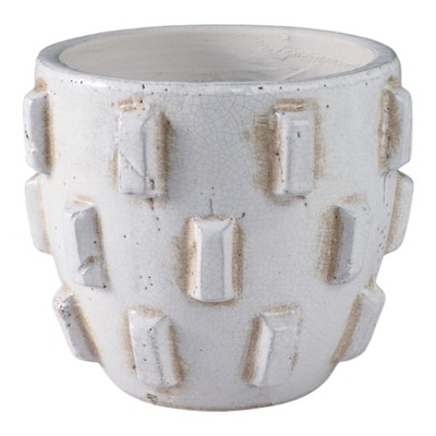 Home Decor Ceramic Planter and Flower Pot - Indoor or Outdoor Use - Unique Design That Elevates Room, Garden, Patio, or Shelf Decor