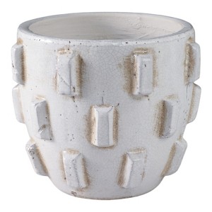 Home Decor Ceramic Planter and Flower Pot - Indoor or Outdoor Use - Unique Design That Elevates Room, Garden, Patio, or Shelf Decor - 1 of 4