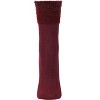 Memoi Women's Parfait Striped Fuzzy Cuff Crew Socks - 2 of 4