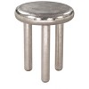 Side Table Silver 22"H – Round Recycled Metal Table with Contemporary Design By Zuo Modern - 3 of 4