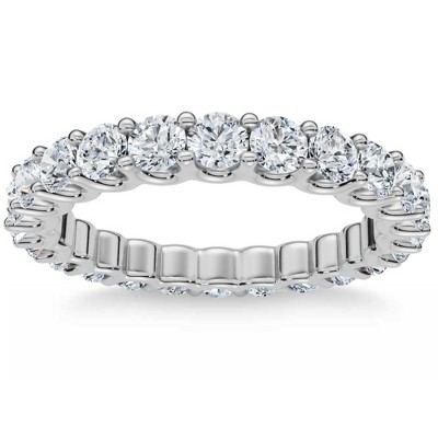Pompeii3 1 1/2 cttw Diamond Eternity Ring U Prong 14k White Gold Wedding Band