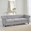 NicBex 3 Seater Sofa Couch with Tufted Button Back Modern 84.75 Inch Comfy Sleeper Couch with Wood Legs for Living Room - 4 of 4