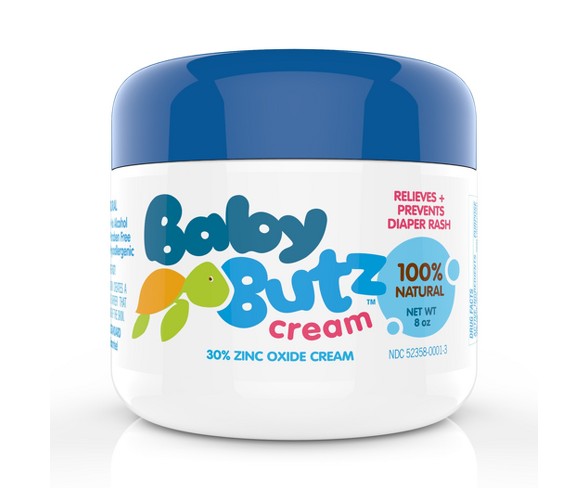 Baby Butz 100% Natural Diaper Rash Cream - 8oz
