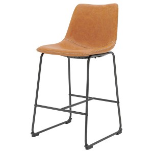 New Pacific Direct Vesta KD PU Counter Stool (Set of 2) - 1 of 4