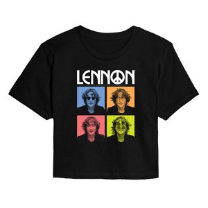 Women's - John Lennon - Lennon Color Block Cropped Graphic T-Shirt - 1 of 4