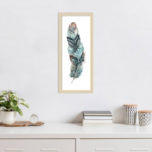 Amanti Art Geometric Feather Single II by Tre Sorelle Studios Wood Framed Wall Art Print - 1 of 4